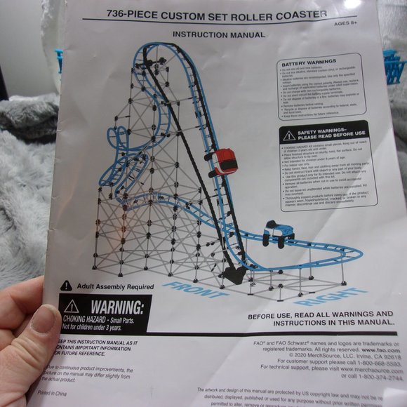 COPY - COPY - T-32 F.A.O. SCHWARZ BUILD A COASTER 736PC. CONSTRUCTION SET - Picture 13 of 13